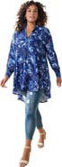 Roaman's Hand Crinkled Fit And Flare Tunic