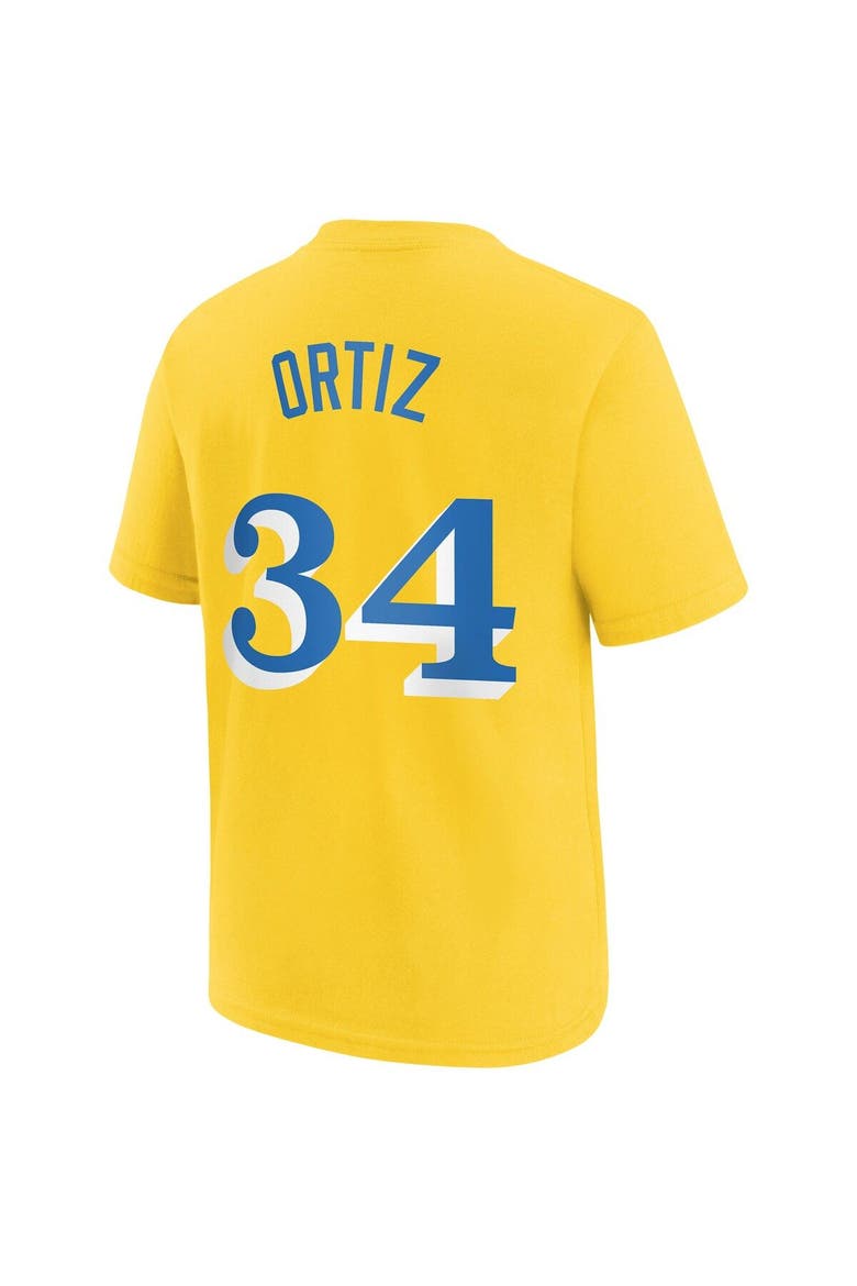 Youth Nike David Ortiz Gold Boston Red Sox City Connect Name & Number T-Shirt, Alternate, color, Gold