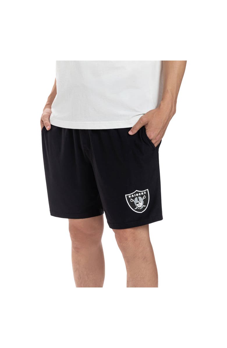 CONCEPTS SPORT Men's Concepts Sport Black Las Vegas Raiders Gauge Jam Two-Pack Shorts Set, Main, color, 