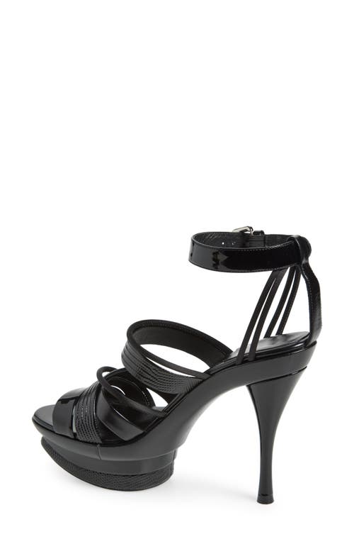 Jeffrey Campbell Tantalize Ankle Strap Platform Sandal In Black Combo