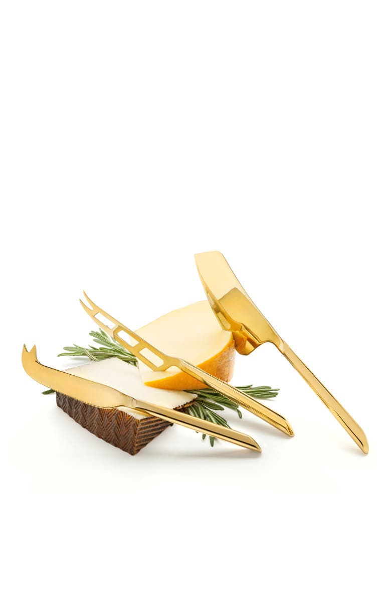 Viski Belmont Cheese Knives Set, Main, color, Gold