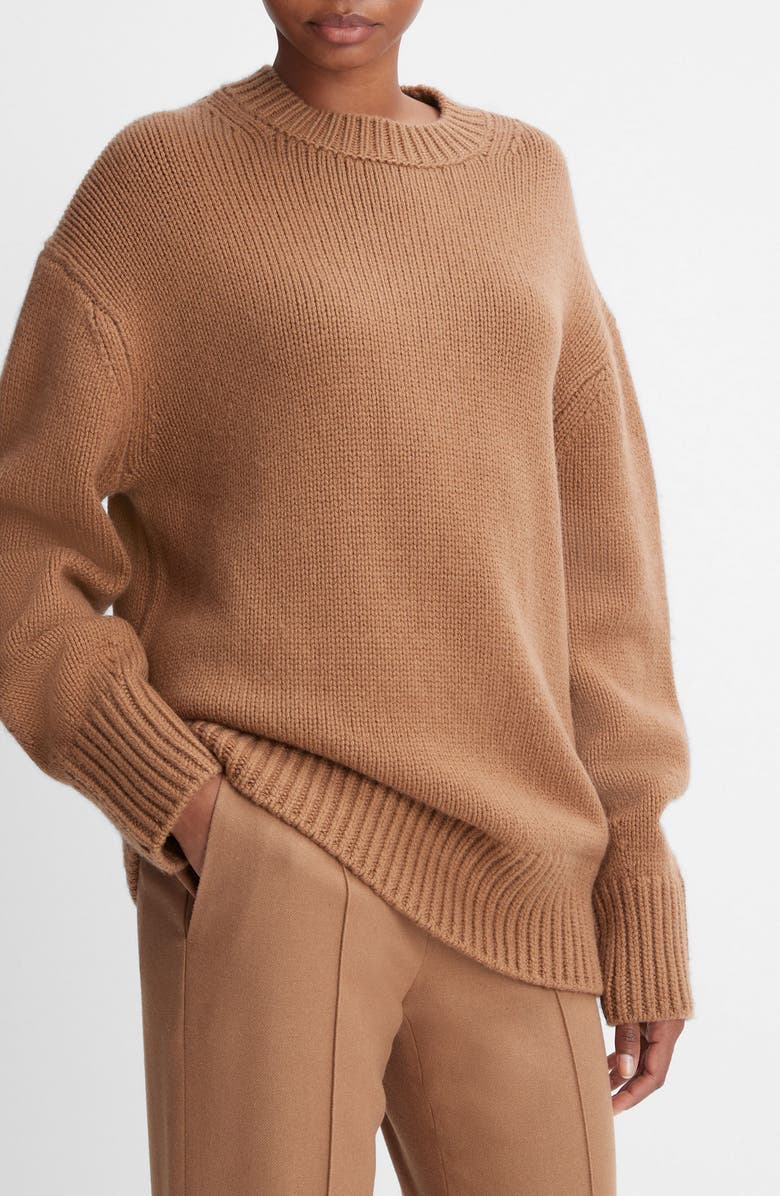 Vince Oversize Balloon Sleeve Wool & Cashmere Sweater, Alternate, color, 