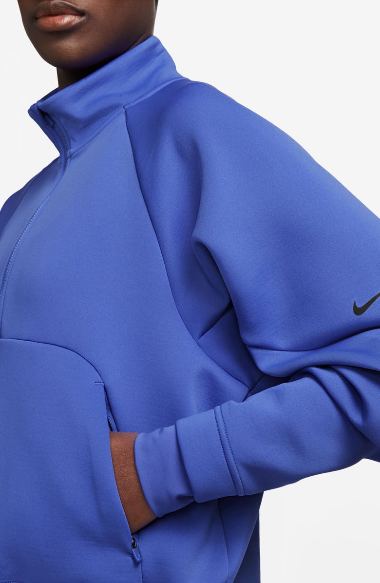 Nike Dri-FIT Prima Half Zip Pullover, Alternate, color, Blue Joy/ Black