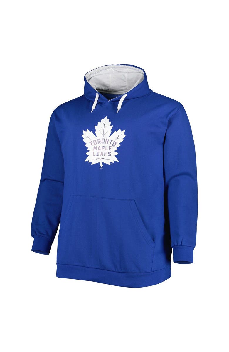 PROFILE Men's Royal Toronto Maple Leafs Big & Tall Fleece Pullover Hoodie, Alternate, color, 