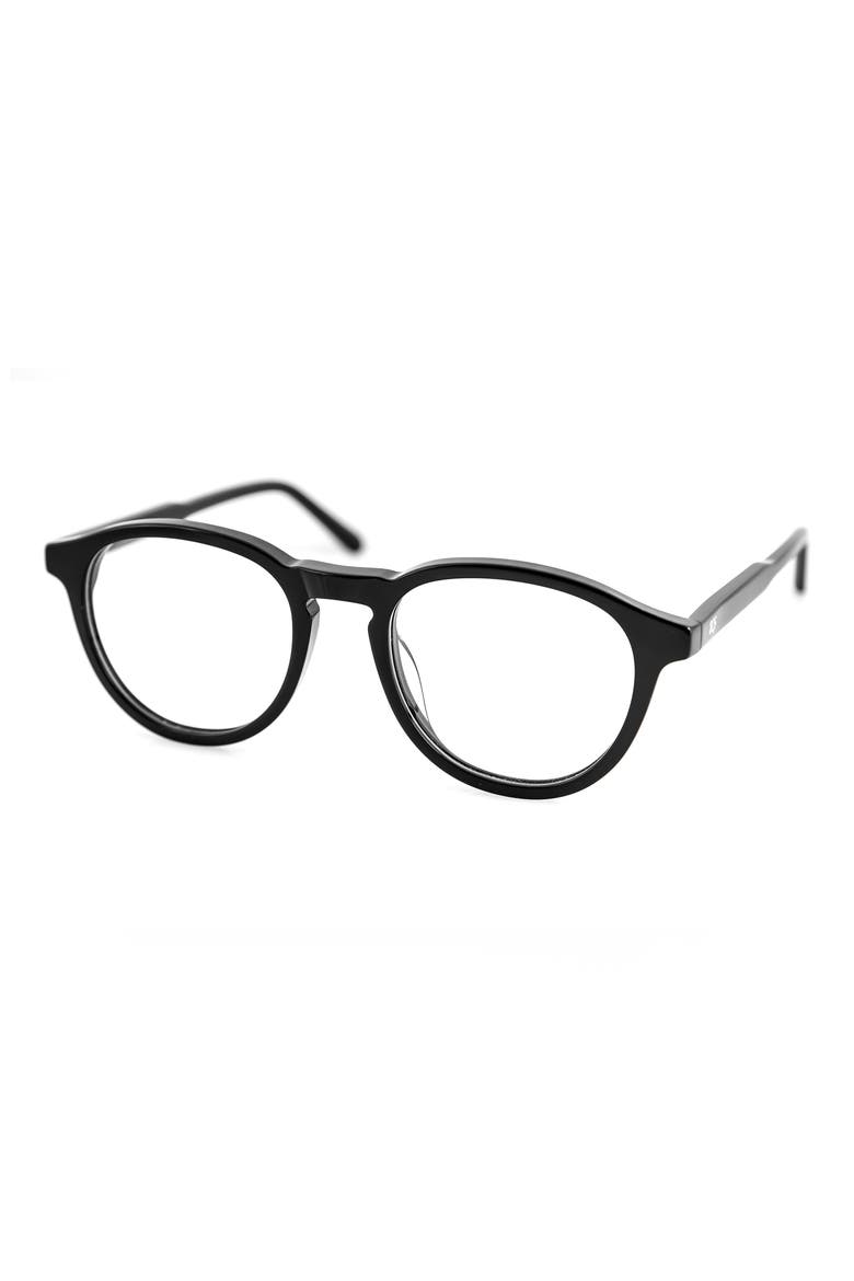 Albie 50mm Round Optical Frames, Alternate, color, BLACK