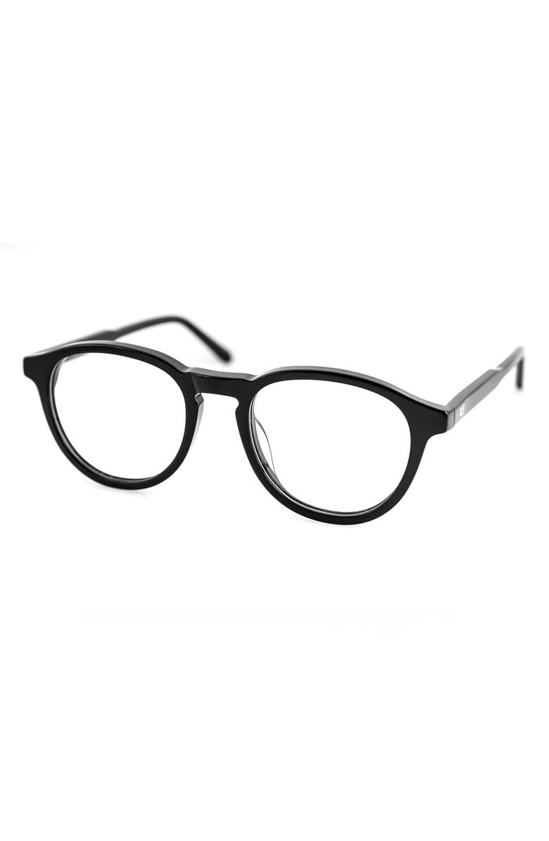 AQS Albie 50mm Round Optical Frames, Alternate, color, Black
