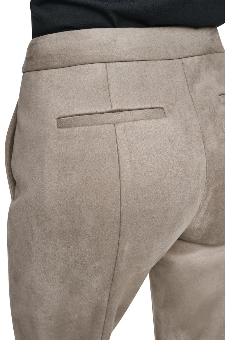 Faux Suede Ankle Pants, Alternate, color, PUTTY
