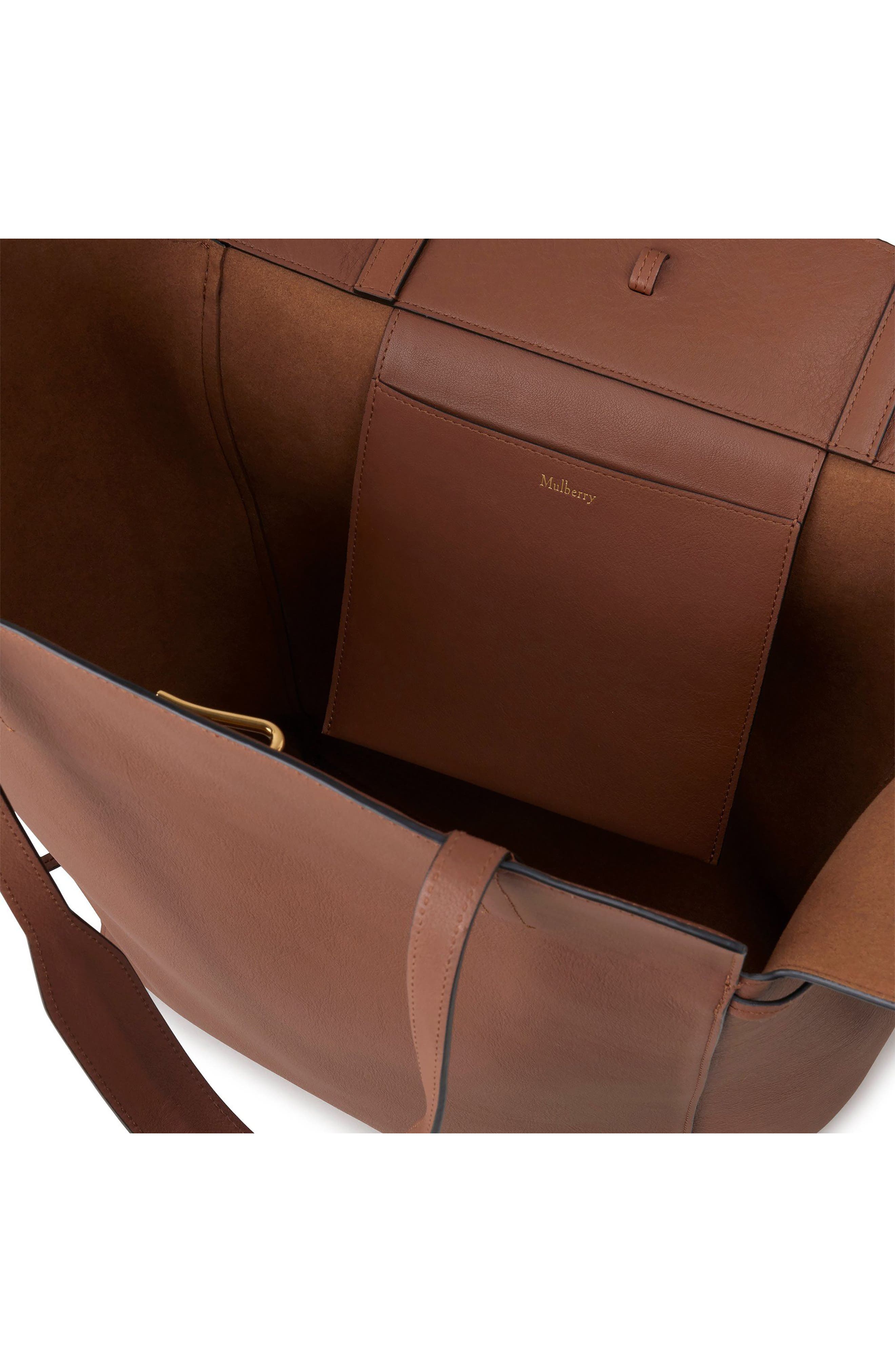 Clovelly Calfskin Leather Tote, Alternate, color, BRIGHT OAK