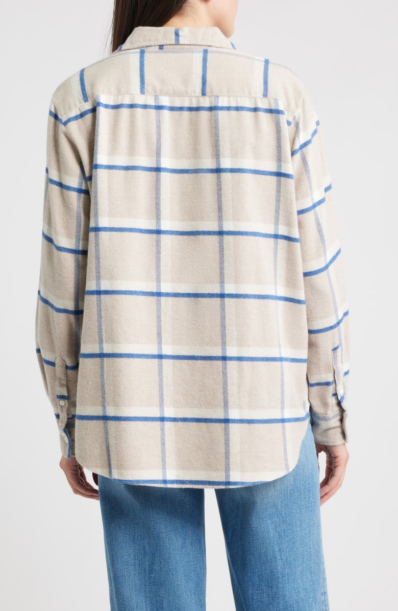 Frank & Eileen Plaid Relaxed Fit Cotton Button-Up Shirt, Alternate, color, Tan White Navy Plaid