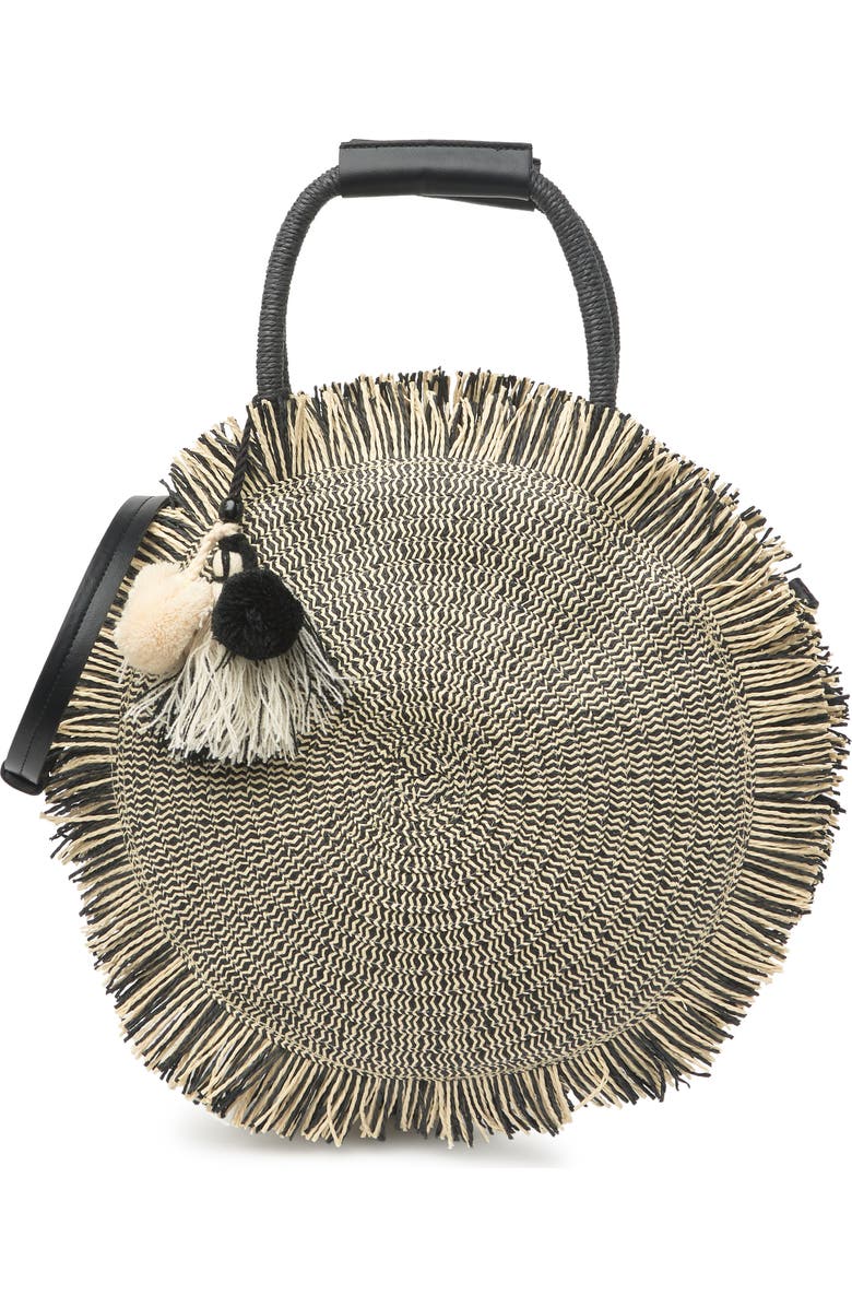 MOST WANTED USA Cricle Straw Shoulder Bag, Main, color,