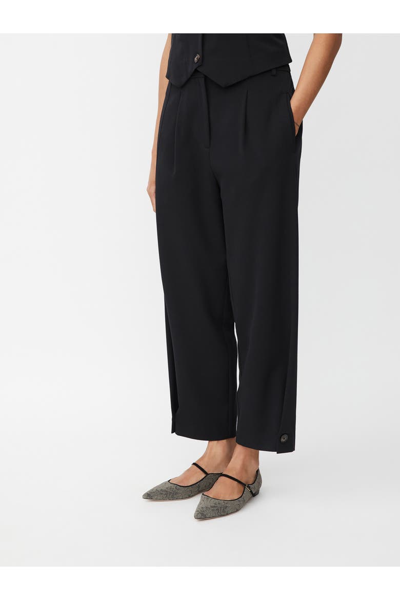 Mapunna High Rise Pleated Trousers, Main, color, Black