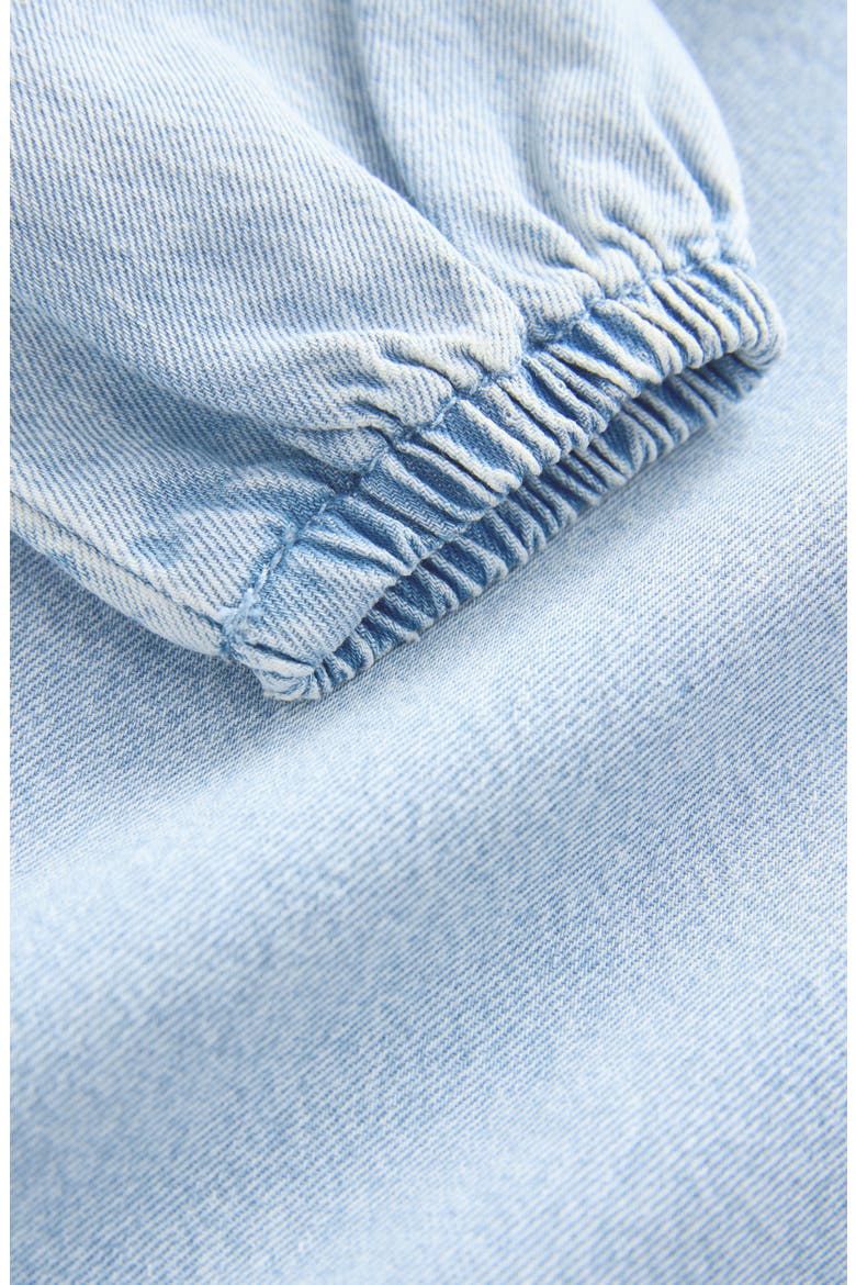 Kids' Embroidered Collar Denim Dress, Alternate, color, BLUE