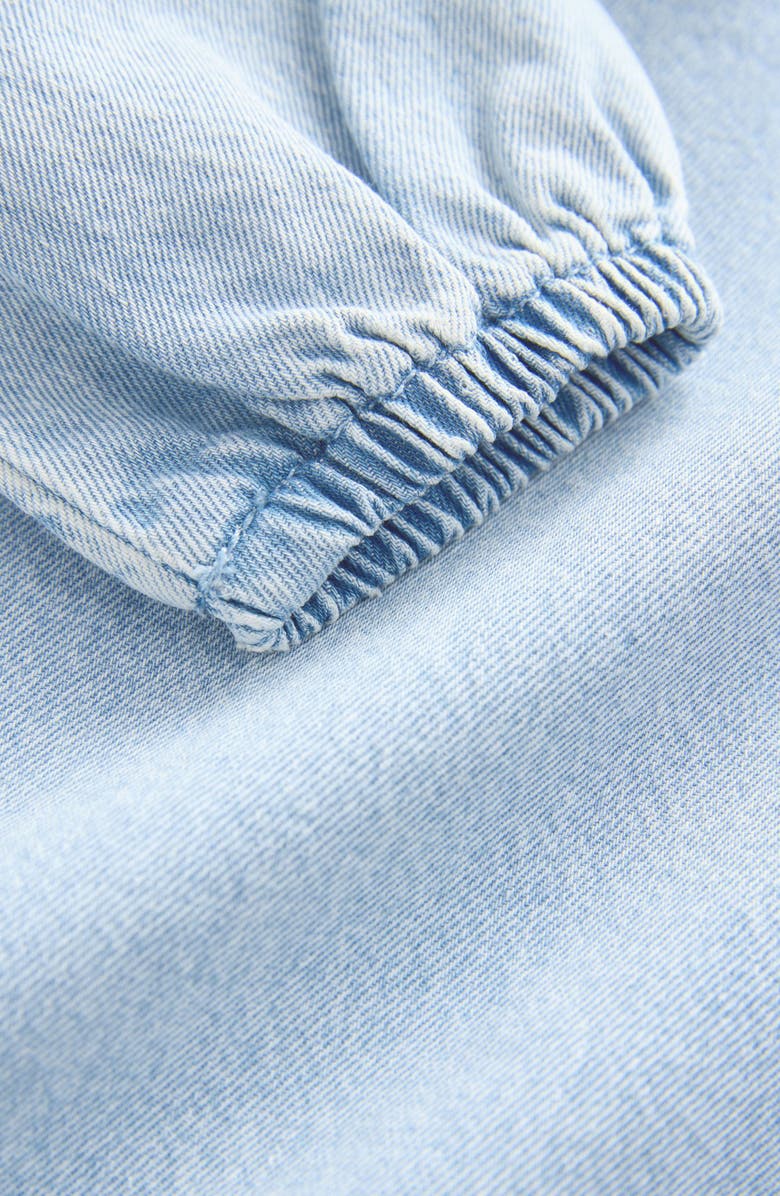 NEXT Kids' Embroidered Collar Denim Dress, Alternate, color, Blue