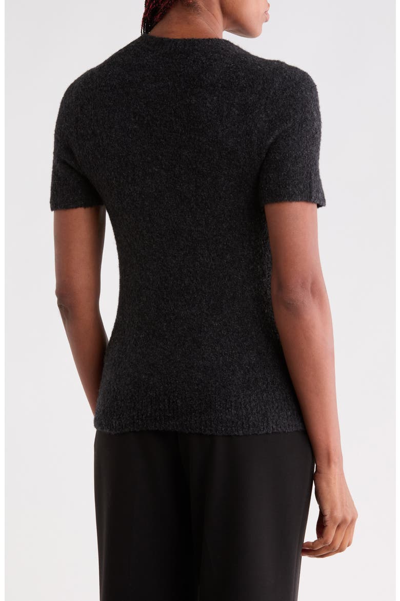 Boucle Crewneck Sweater, Alternate, color, H BLACK