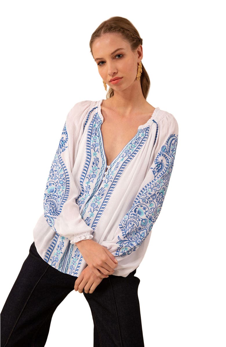 Hale Bob Sloane Embroidered Top, Alternate, color, 