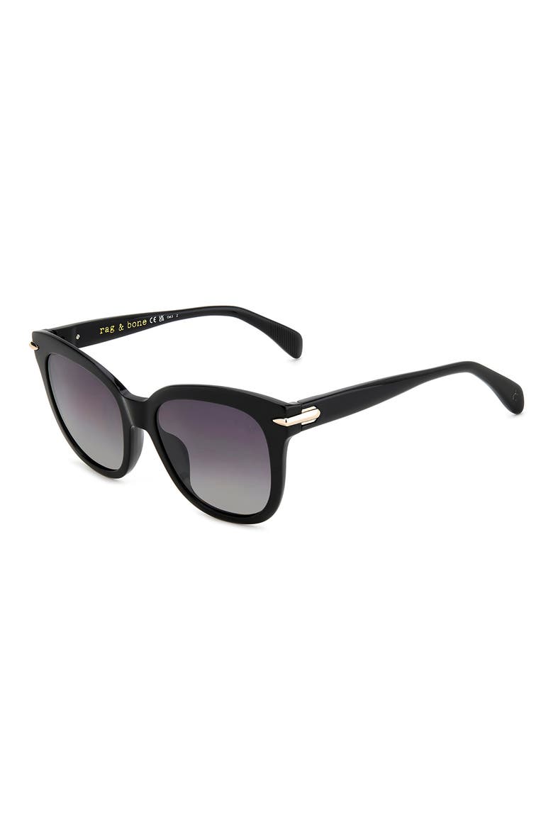 55mm Square Sunglasses, Alternate, color, BLACK