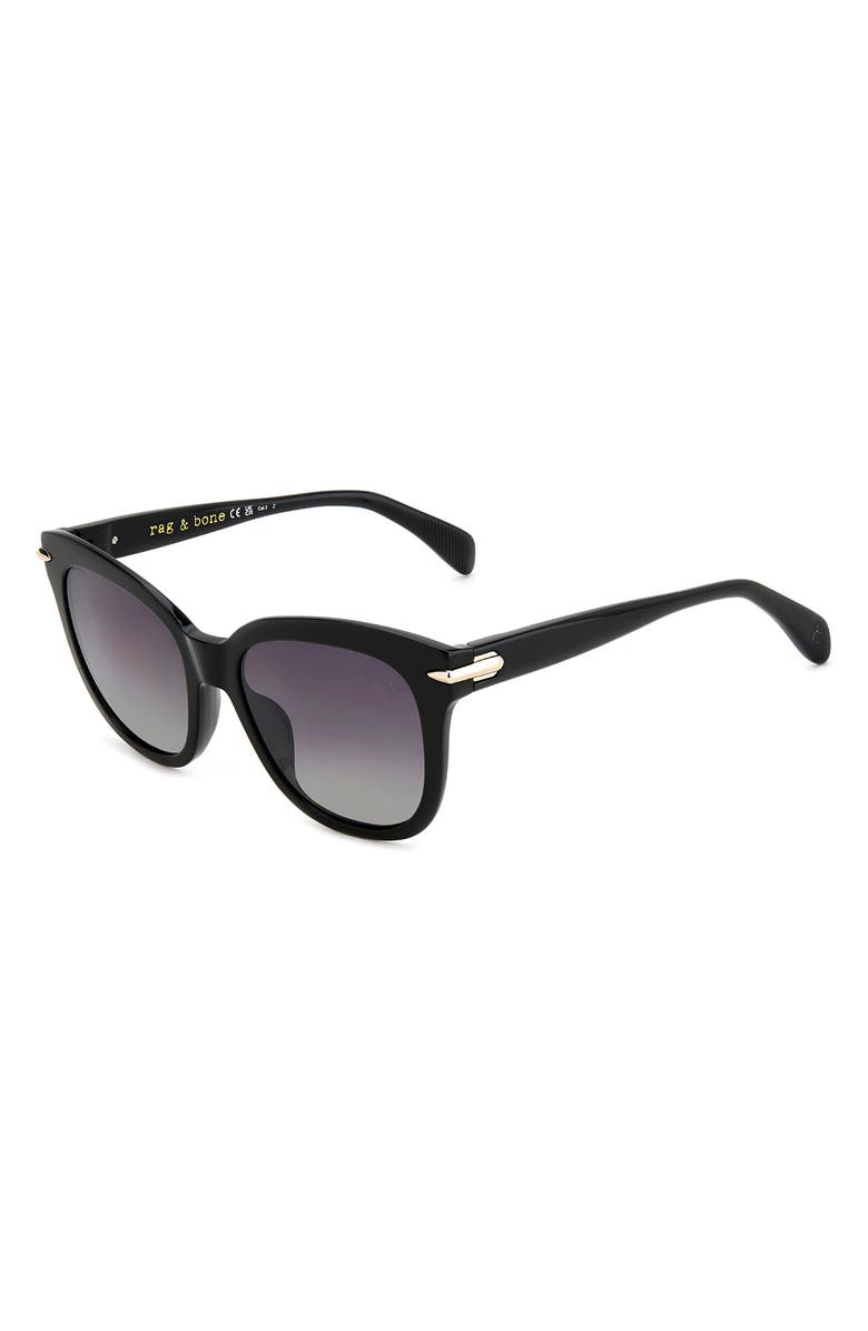 rag & bone 55mm Square Sunglasses, Alternate, color, Black