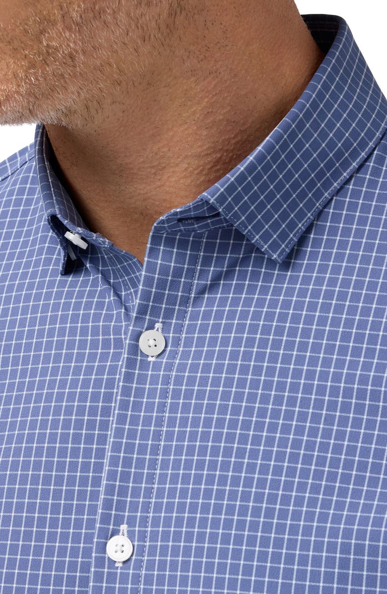 Mizzen+Main Leeward Trim Fit Plaid Performance Button-Up Shirt, Alternate, color,