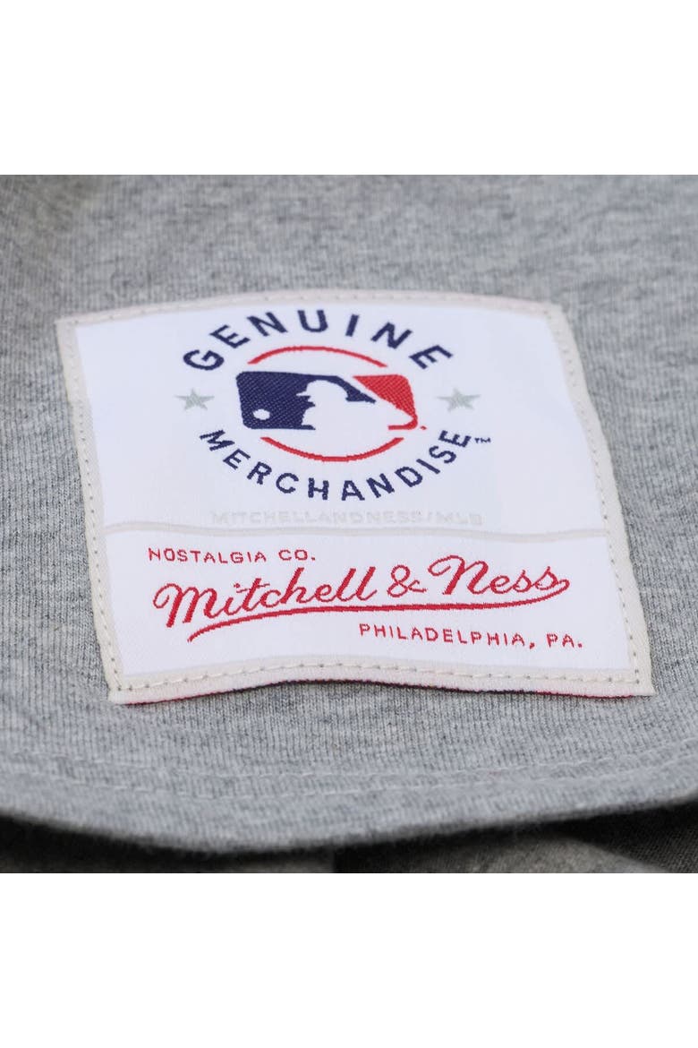 Women's Mitchell & Ness Heather Gray New York Yankees Pep Rally Cropped Boxy T-Shirt, Alternate, color, Heather Gray