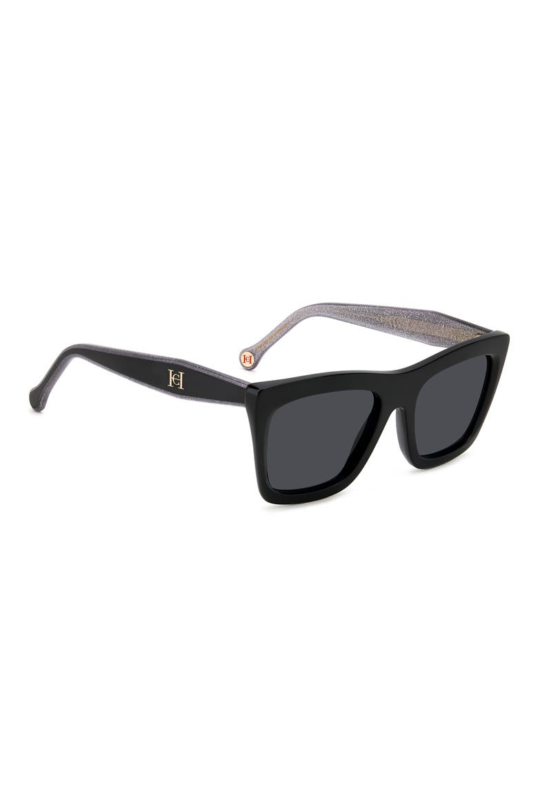 53mm Square Sunglasses, Alternate, color, BLACK
