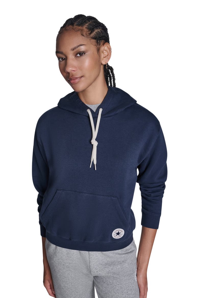 Chuck Taylor Patch Classic Pullover Hoodie, Main, color, SHADOW NAVY