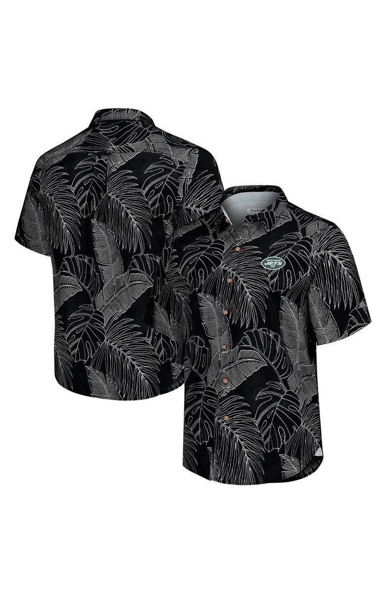 Tommy Bahama Men's Tommy Bahama Black New York Jets Sport Vine Line Button-Down Shirt, Main, color,