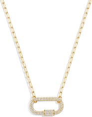 Electric Picks Melrose Crystal Carabiner Necklace