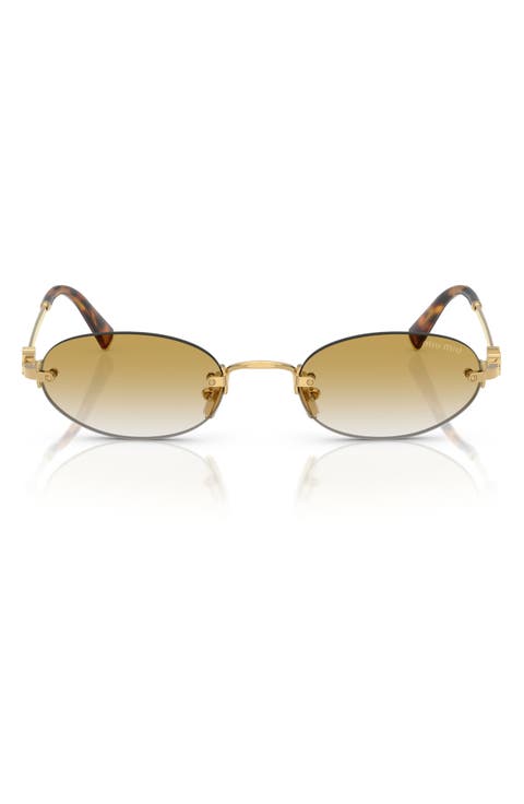 Miu Regarde 51mm Gradient Oval Sunglasses
