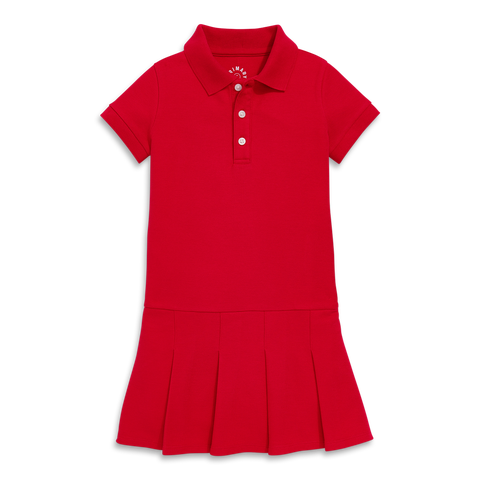 Kids Short Sleeve Pique Polo Dress (Little Kid, Big Kid)