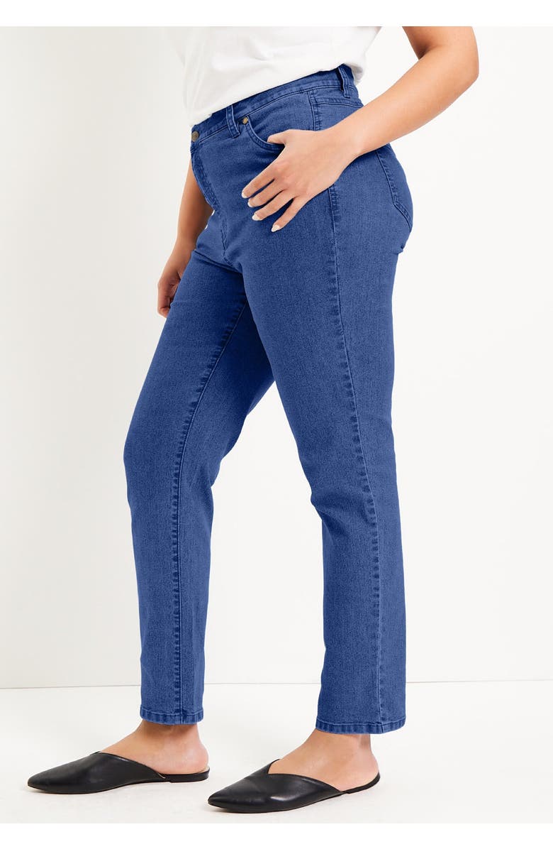 June + Vie June Fit Straight-Leg Jeans, Alternate, color, Black