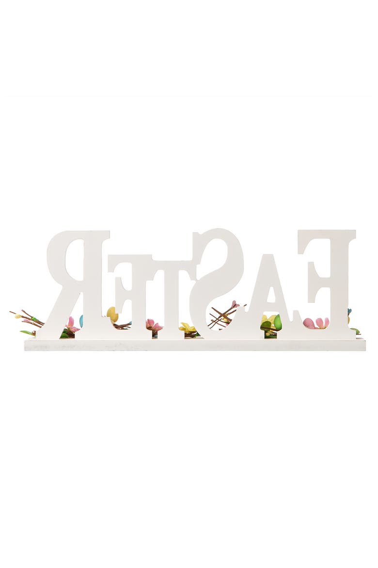 Wooden Happy Easter Table Decor, Alternate, color, Blue