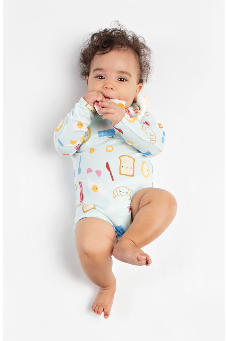 Kids' Long Sleeve Bodysuit, Alternate, color, BLUE