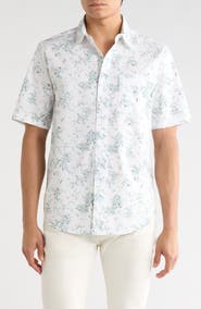 14th & Union Stretch Cotton Poplin Button-Up Shirt