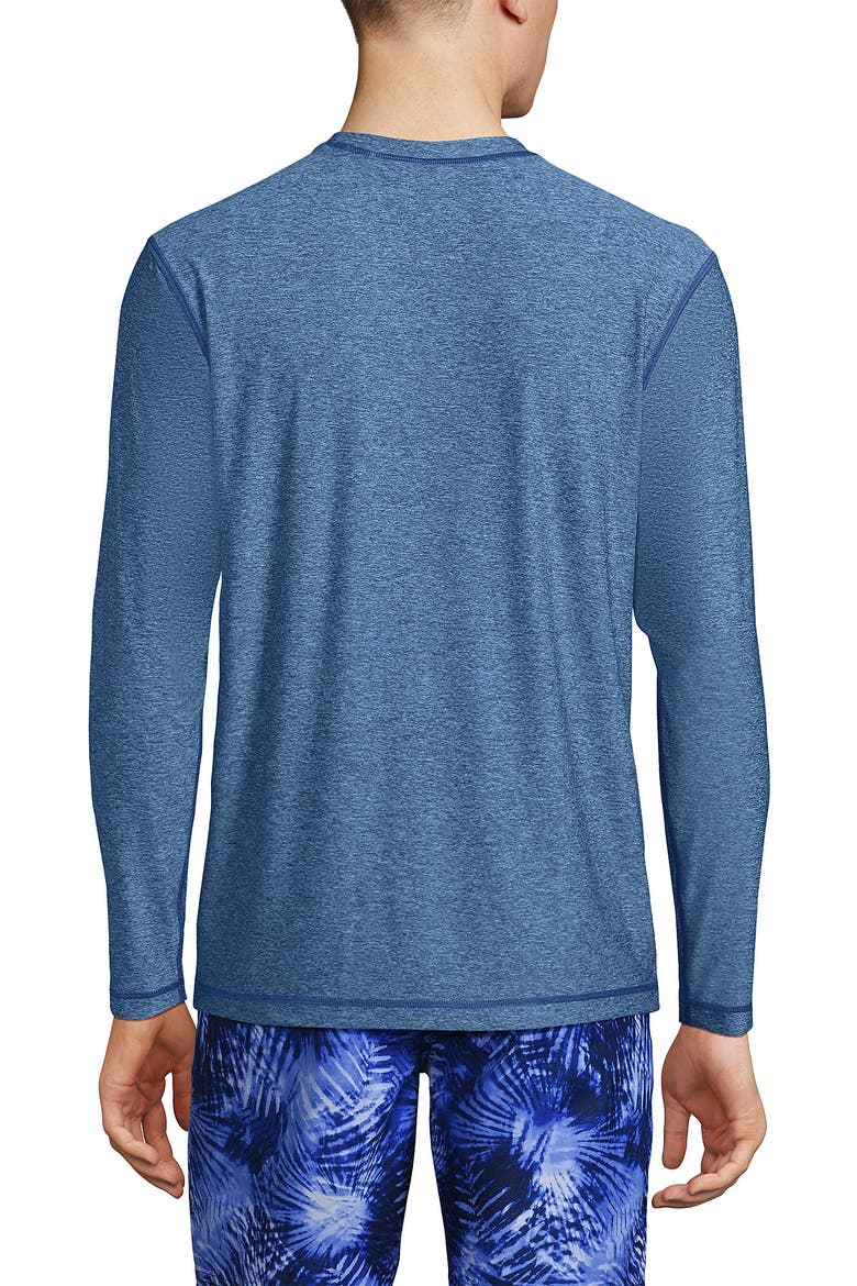 Long Sleeve Swim Tee Rash Guard, Alternate, color, Evening Blue Heather