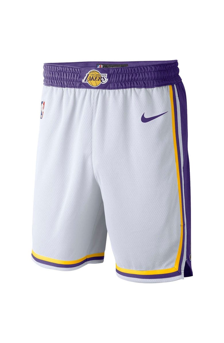 Nike Men's Nike White Los Angeles Lakers 2019/20 Association Edition Swingman Shorts, Main, color, 