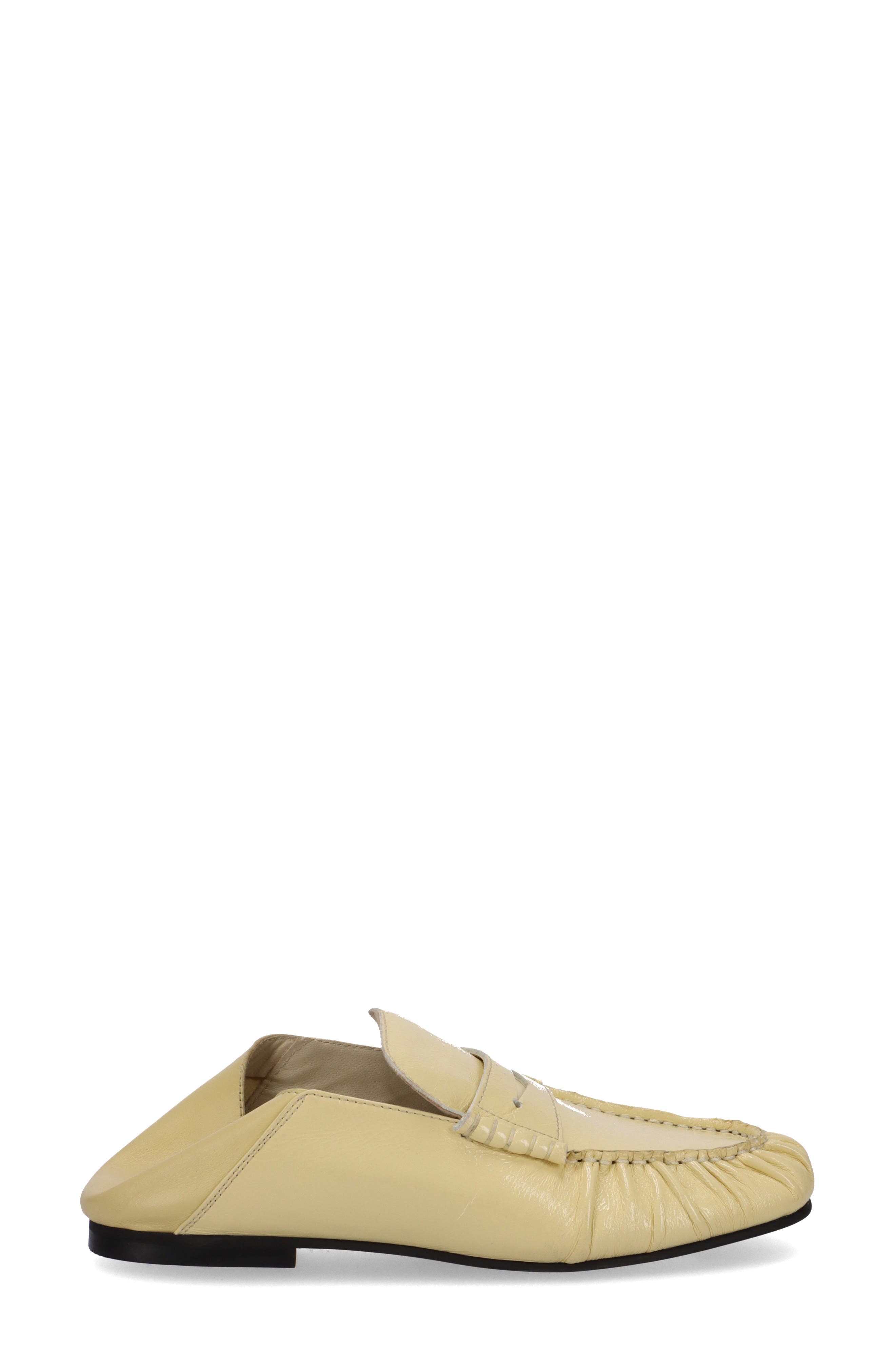 Aven Flat Mule, Alternate, color, PATENT PALE YELLOW