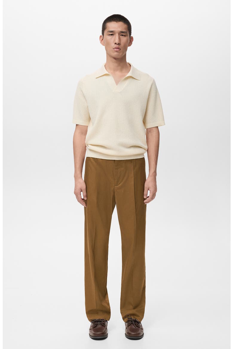 Structured Knit Polo, Alternate, color, ECRU