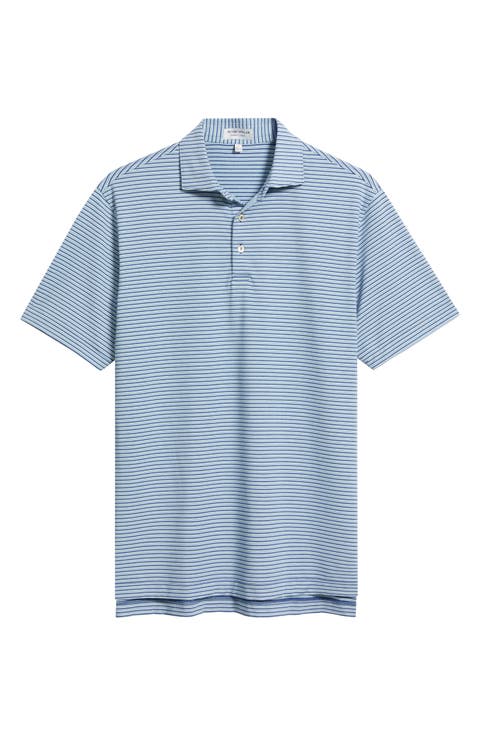 Owens Stripe Performance Jersey Golf Polo