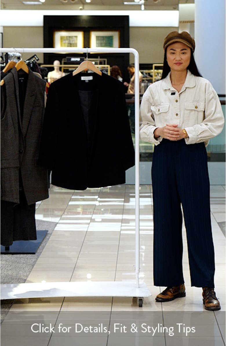 Cardigan-Style Stretch Crepe Blazer, sales video thumbnail