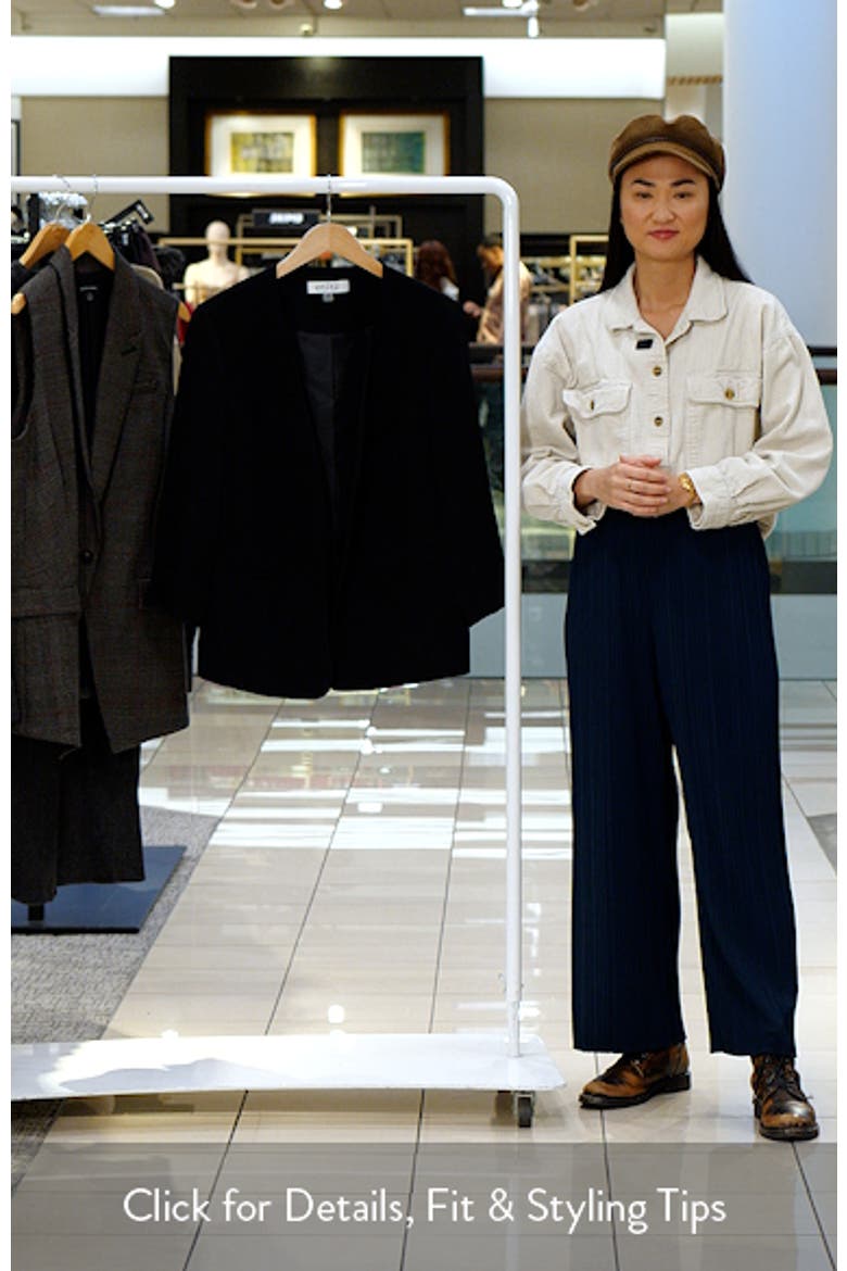 Cardigan-Style Stretch Crepe Blazer video