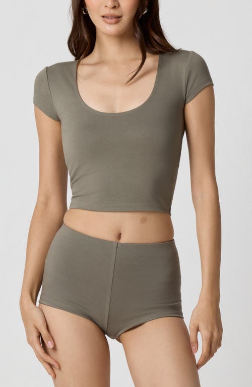 Florence By Mills Get Your Plunge On Crop Top In Green