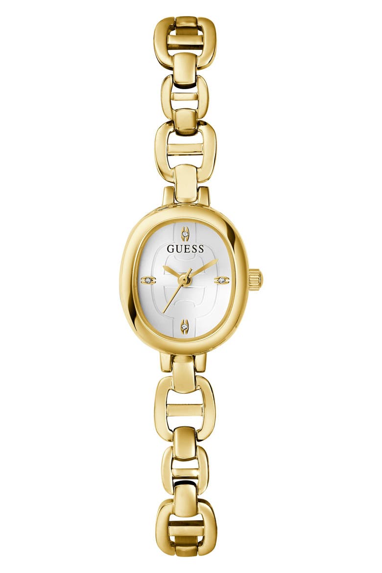 Sweet & Petite Oval Bracelet Watch, 24mm x 21mm, Main, color, WHITE