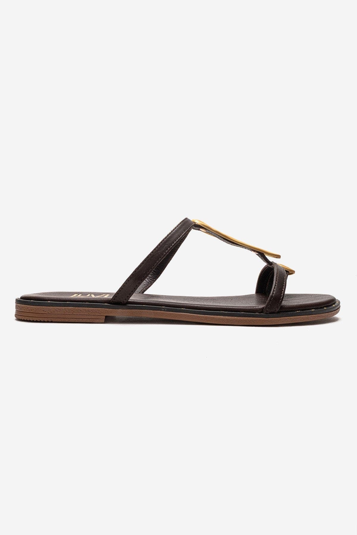 Forever & Always Shoes Tessa Leather Thong Sandal, Alternate, color, Brown