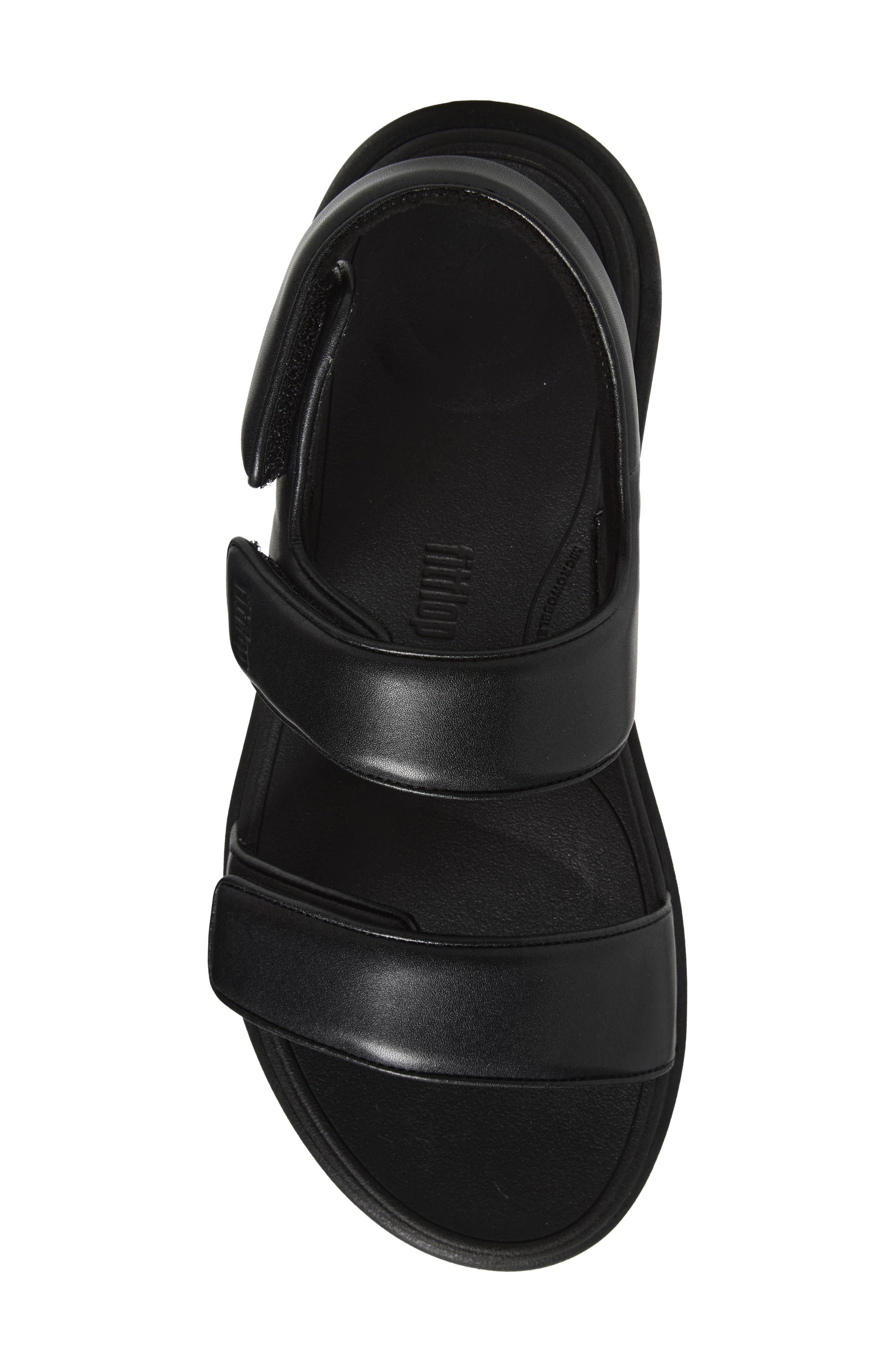 FitFlop F-Mode Go Adjustable Platform Flip Flop, Alternate, color, All Black