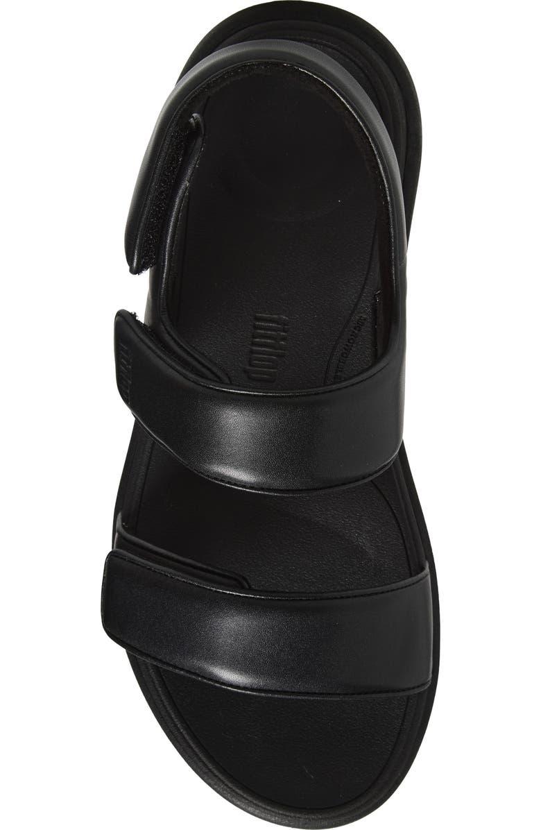 FitFlop F-Mode Go Adjustable Platform Flip Flop, Alternate, color, All Black