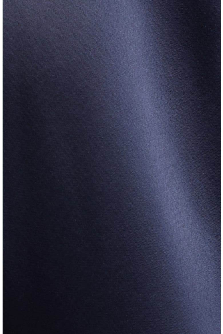 Joel Feather Hem Long Sleeve Satin Blazer Minidress, Alternate, color, NAVY