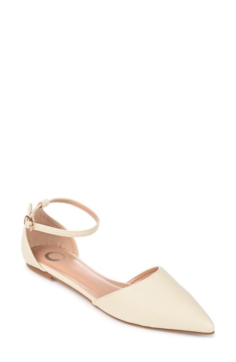 JOURNEE Reba Ankle Strap Flat (Women)