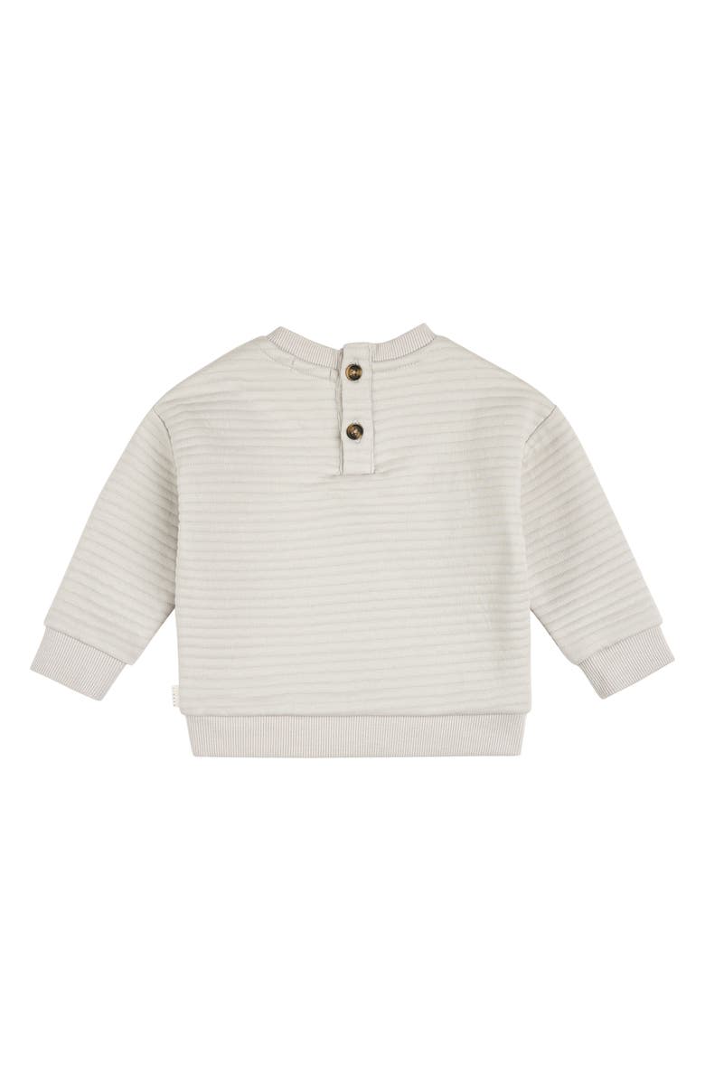 FIRSTS by Petit Lem Lunar Rock Embroidered Quilted Organic Cotton Blend Sweatshirt & Sweatpants Set, Alternate, color,