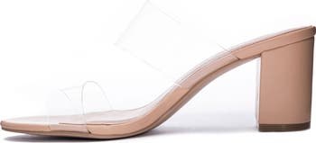 Robinn Clear Strap Slide Sandal