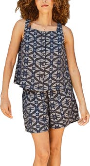 Ace & Jig Anu Button-up Square Neck Tank Top